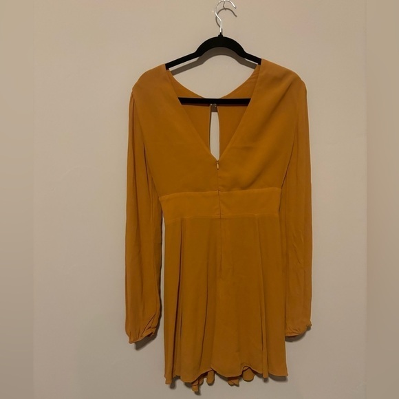 Reformation | Delancey | Mustard yellow long sleeve dress | fall | size 4 Small - Picture 8 of 9